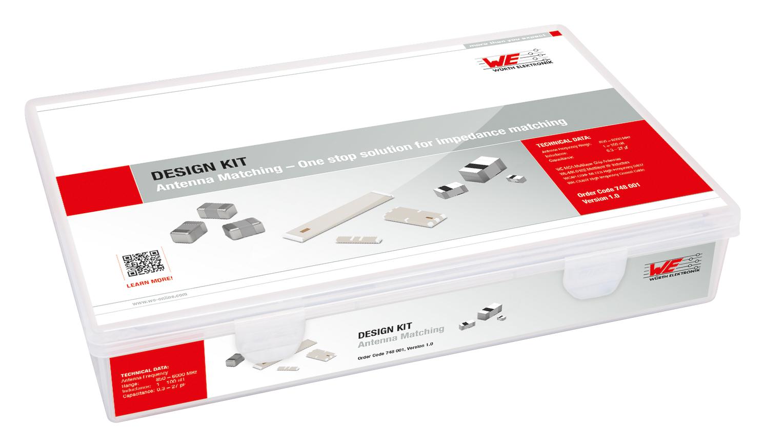 WÃ¼rth Elektronik 748001 Antenna Matching Design Kit, 66Piece