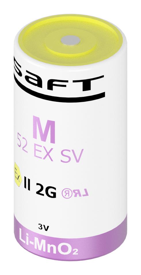 Saft M52Exsv. Batt, Lithium Manganese Dioxide, 5.6Ah