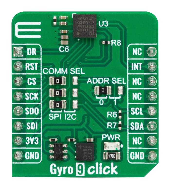 MikroElektronika Mikroe-5881 Gyro 9 Click Add-On Board, Motion Sensor