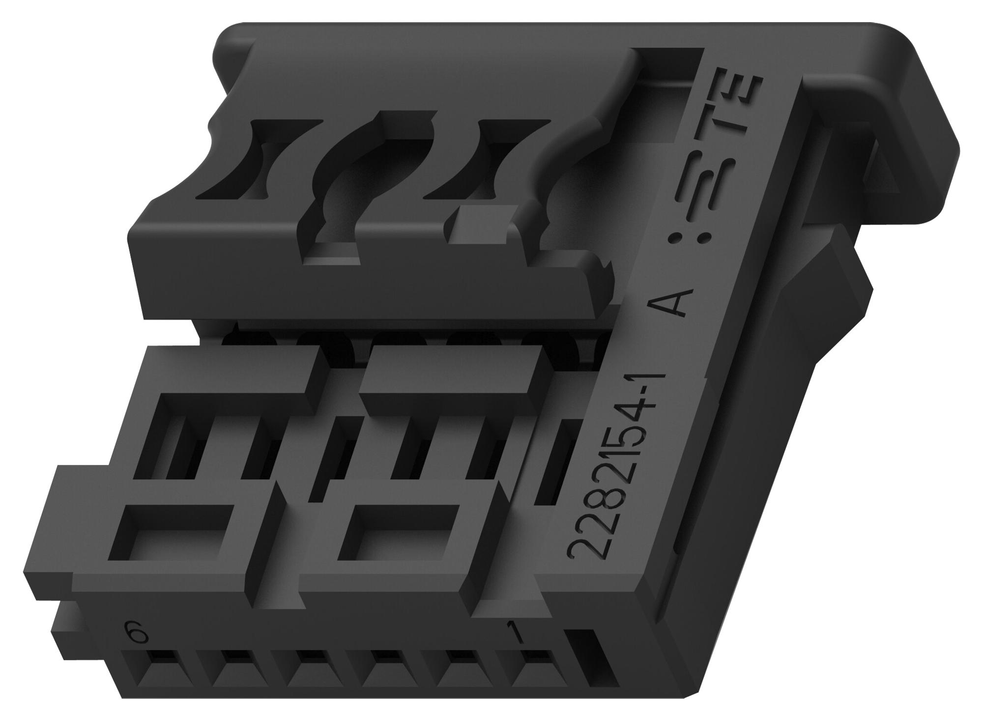 Te Connectivity 2282154-1 Automotive Housing, Rcpt, 6Pos, 3A