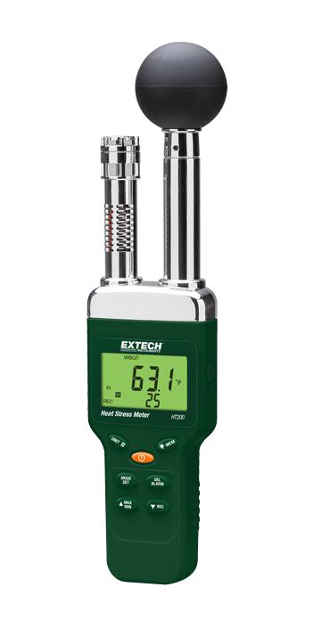 Extech Instruments Ht200 Heat Stress Wbgt Meter, 1 To 99% Rh, 3%