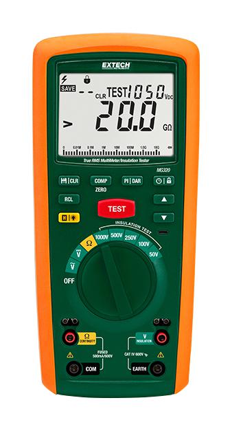 Extech Instruments Mg320 Insulation Tester, Digital, 50V-1Kv