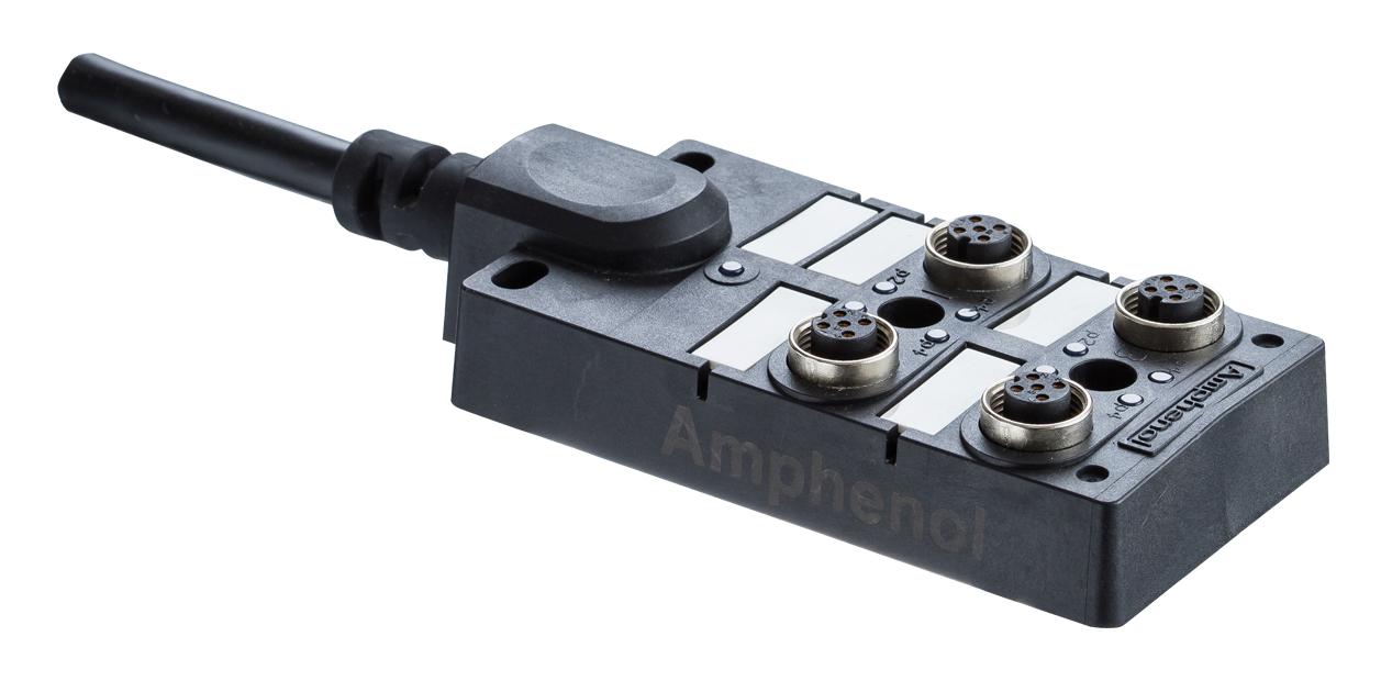 Amphenol LTW Db12-5A4Cab-Dps7B10 Sensor Distribution Box, M12-5P, 4Port