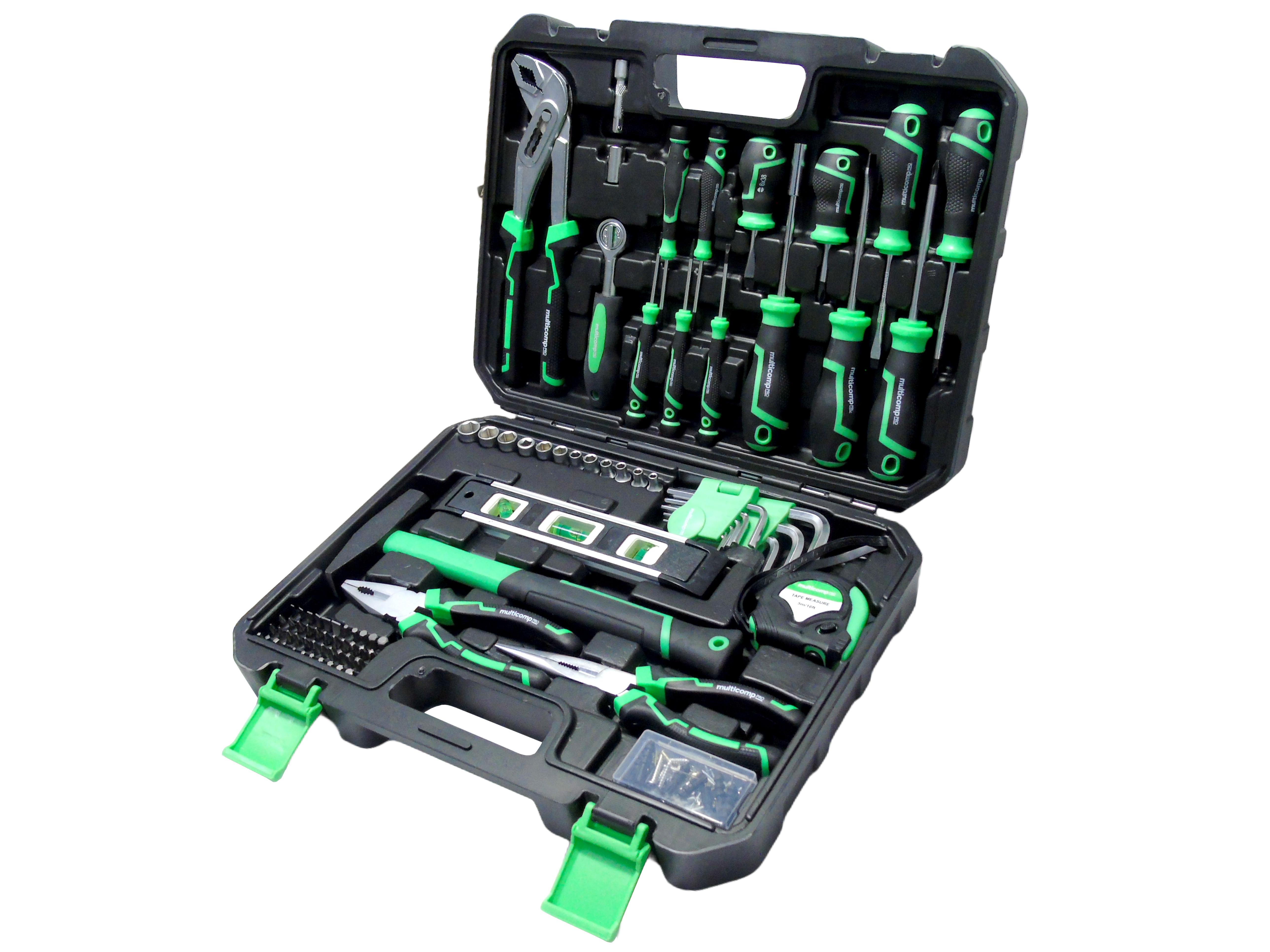 Multicomp Pro Mp013668 Tool Set, 183Pcs, Chrome/carbon Steel