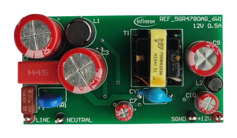 Infineon Ref5Gr4780Ag6W1Tobo1 Ref Design Brd, Iso Flyback Converter