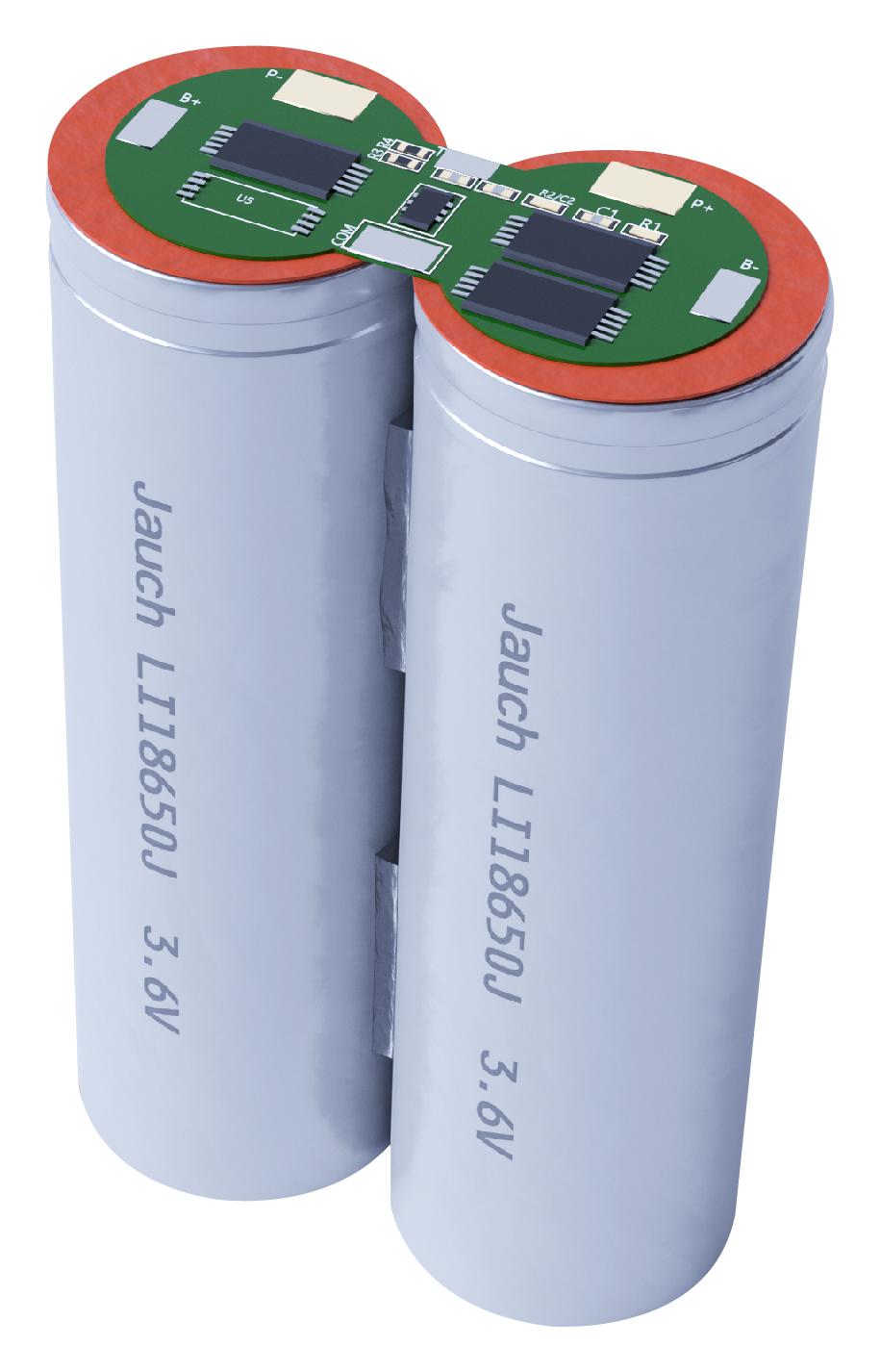 Jauch Li18650Jls Hb 2S1P Rechargeable Batt, Lithium Ion, 7.2V