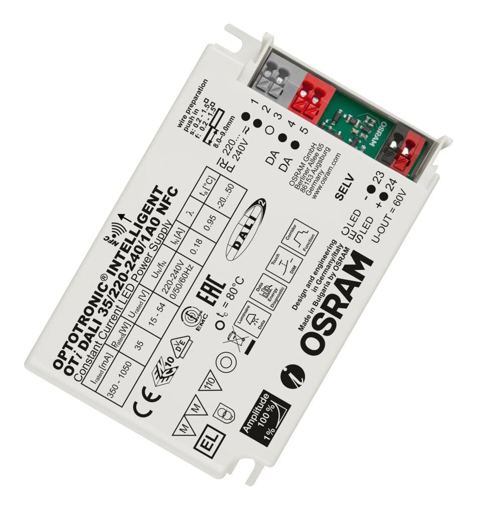 Osram Oti-Dali-35/220-240/1A0-Nfc Led Driver, Constant Current, 35W