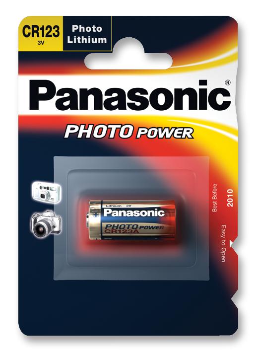 Panasonic Cr-123Al/1Bp. Battery, Photo Lithium, Cr123A, 3V