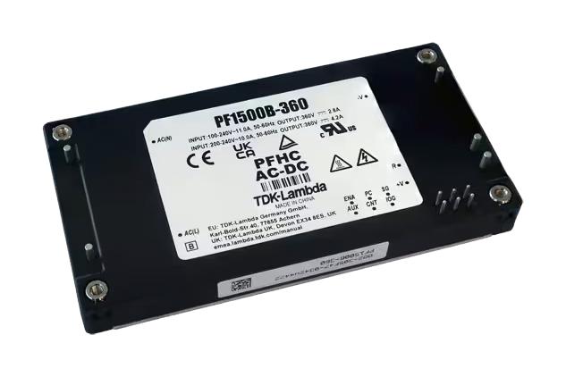 TDK-Lambda Pf1500B-360/t Power Supply, Ac-Dc, 360V, 2.8A