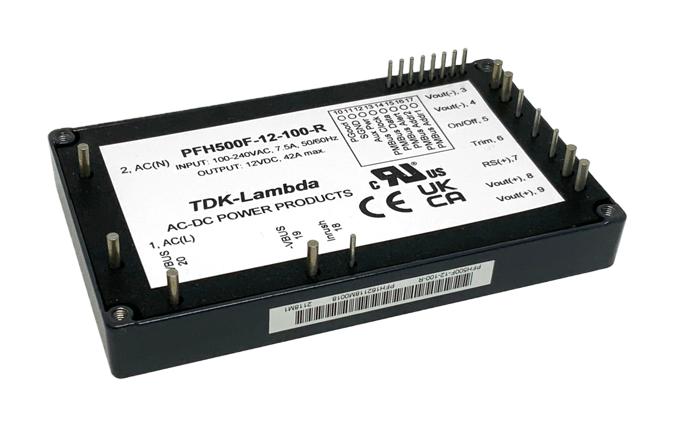 TDK-Lambda Pfh500F-48-100-R Power Supply, Ac-Dc, 48V, 10.5A