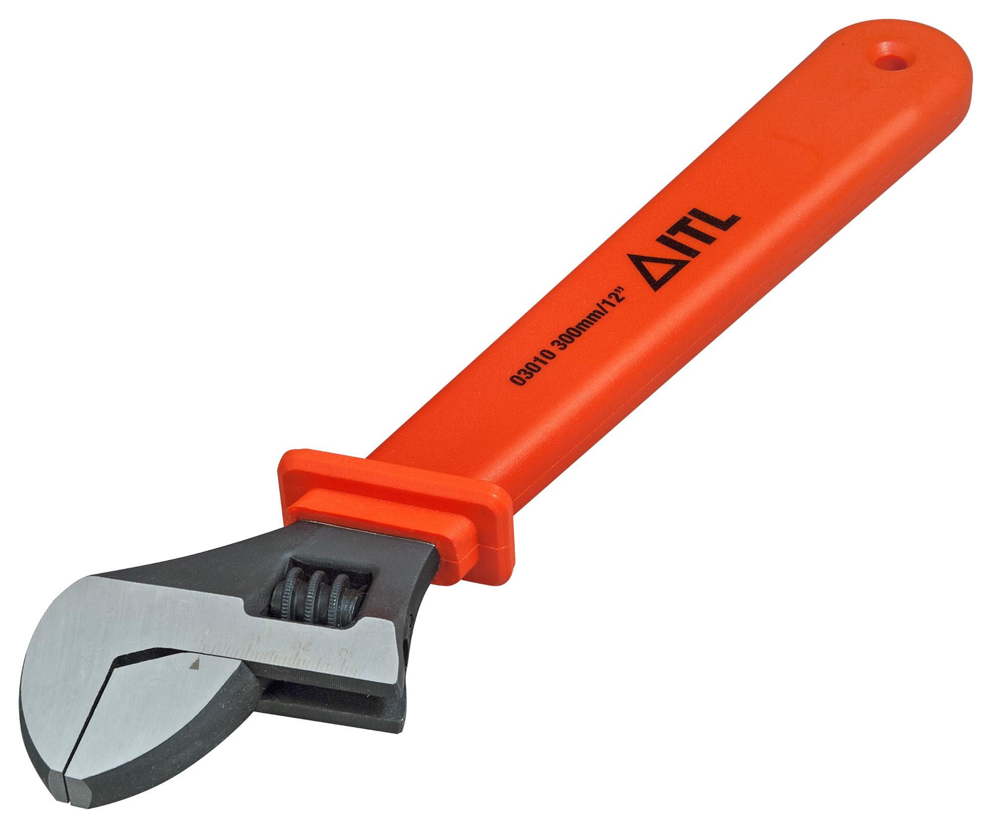 Insulated Tools Ltd 03010 Adjustable Wrench, 35mm Jaw, 300mm L