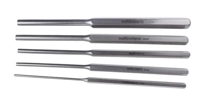 Multicomp Pro Mp013701 Pin Punch Set, 205mm, 5Pc