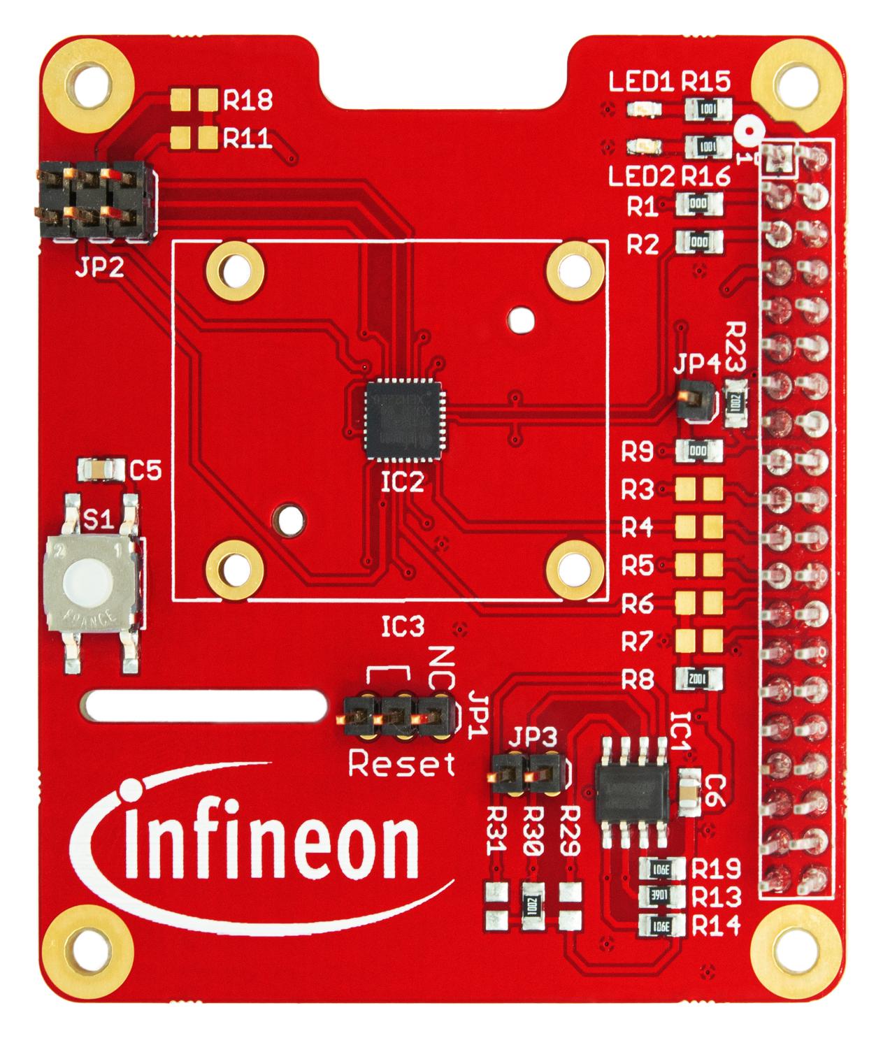 Infineon Tpm9673Fw2613Rpiebtobo1 Tpm Evaluation Board, Raspberry Pi Board