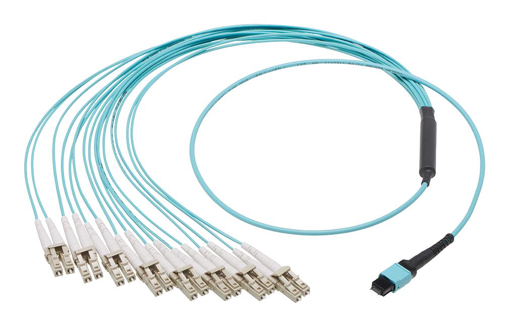 Molex 106283-6339 Fibre Optic Cable, Mpo-Lcd X 8, Mm, 5M