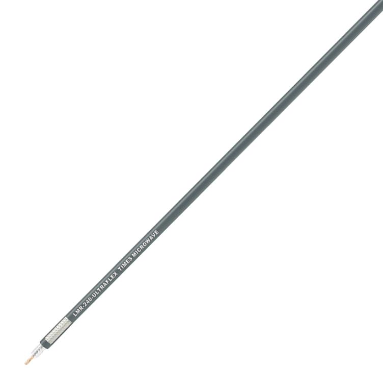 Times Microwave Lmr-240-Ultraflex Coaxial Cable, 50 Ohm, Black, Tpe, 100M