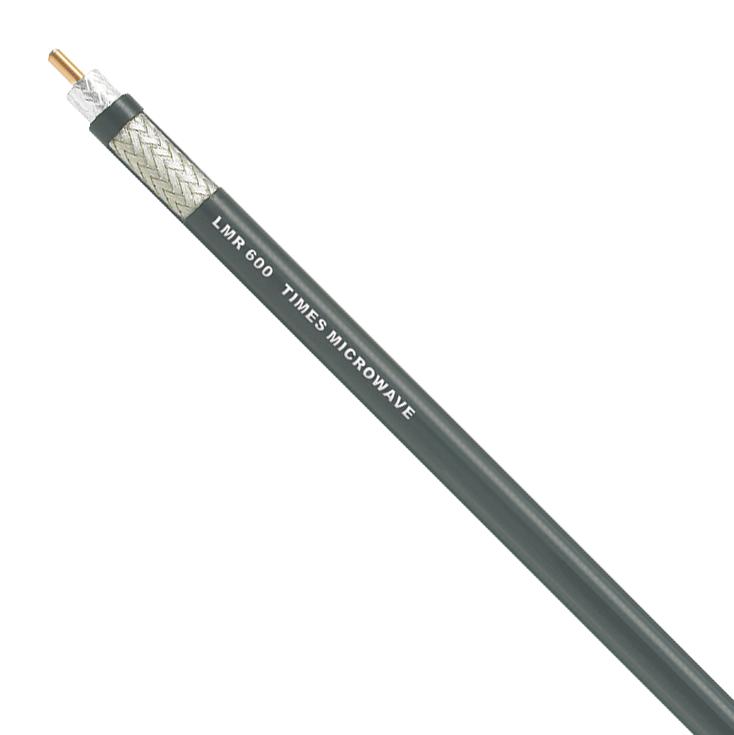 Times Microwave Lmr-600 Coaxial Cable, 50 Ohm, Black, Pe, 100M