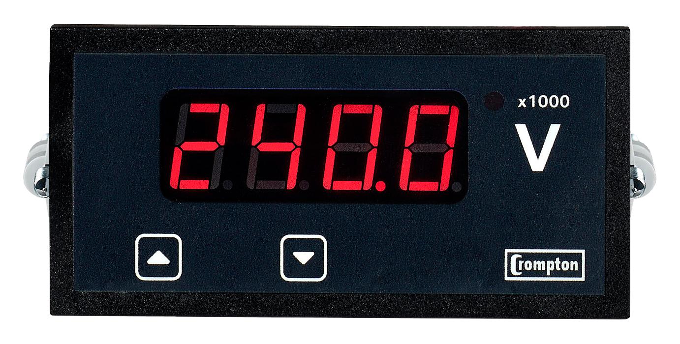 Crompton Te Connectivity 262-Dgu-1-V-8A-H-5 Panel Meter, 4Digit, 14mm, 40 To 300V