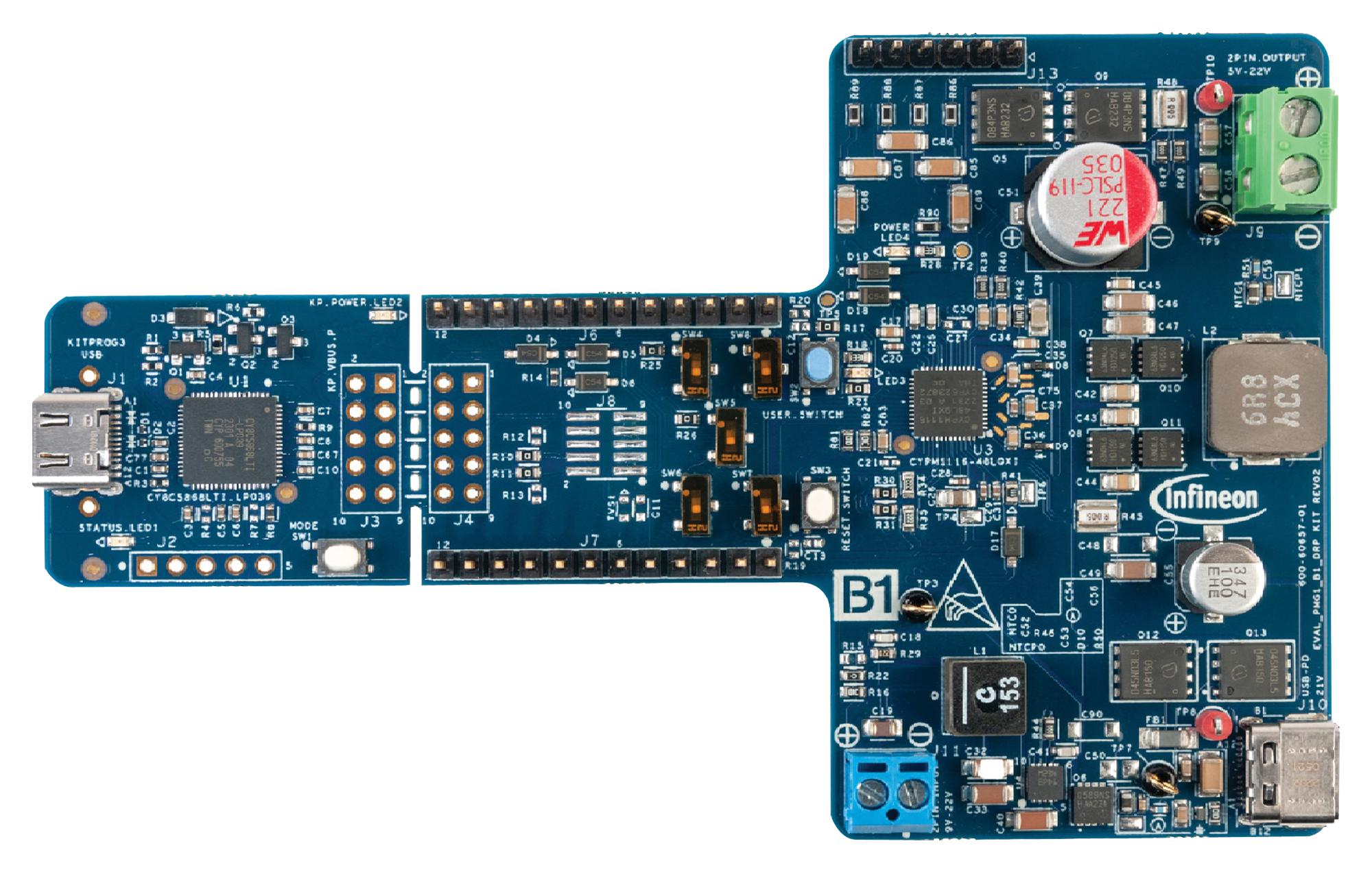 Infineon Evalpmg1B1Drptobo1 Eval Board, Usb Type-C Pd Controller