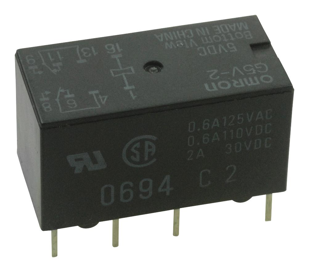 Omron/partner Stock G5V-2-Dc9 Signal Relay, Dpdt, 2A, 125V