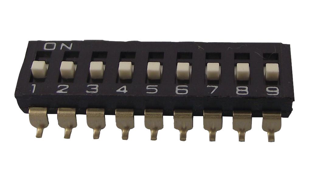 Omron/partner Stock A6S-9104-H Dip Switch, Spst-No, 0.025A, 24Vdc