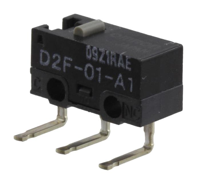 Omron/partner Stock D2F-01-A1 Microswitch, Spdt, 0.1A, 30V, 150Gf