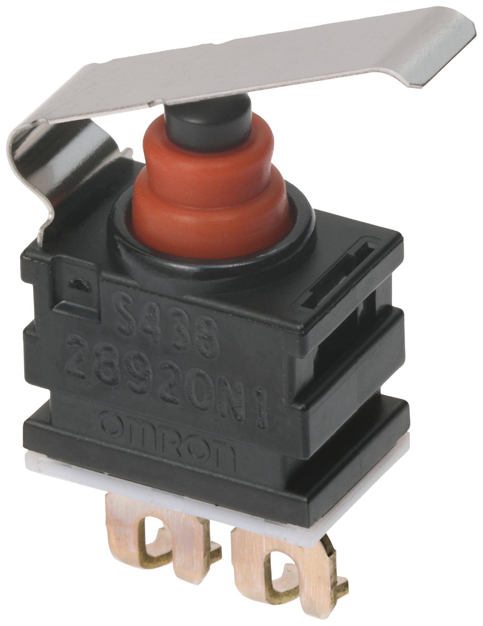 Omron/partner Stock D2Gw-Al6L2F Microswitch, Spst-Nc, 0.01A, 13.5V, 1.5N