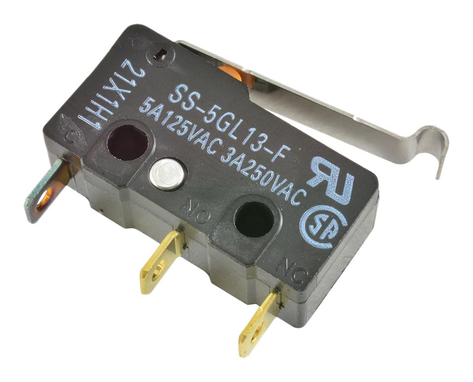 Omron/partner Stock Ss-5Gl13-F Microswitch, Spdt, 5A, 125V, 0.16N