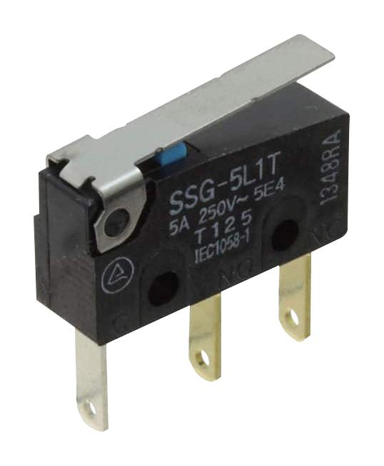 Omron/partner Stock Ssg-5L1T Microswitch, Spdt, 5A, 250V, 0.6N