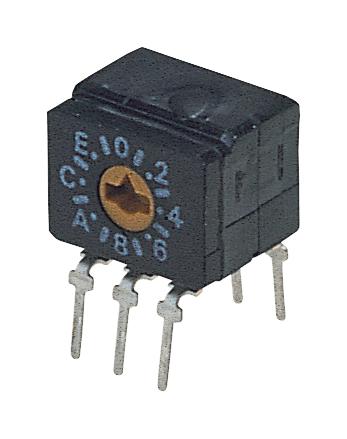 Omron/partner Stock A6Cv-16R Rotary Switch, 1P, 16 Pos, 0.1A/250V/30V