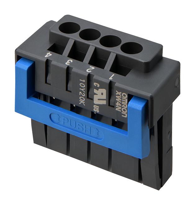 Omron/partner Stock Xw4N-04D1-S Terminal Block, Pluggable, 4Pos, 16Awg