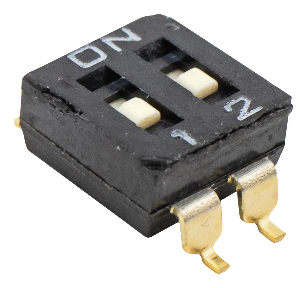 E-Switch Kae02Tggr Dip Switch, Spst-No, 0.025A/24Vdc, Smd