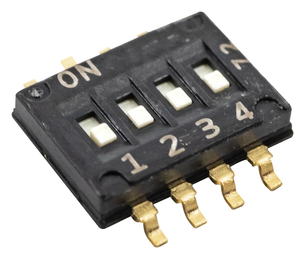 E-Switch Kan1104Rt Dip Switch, Spst, 0.025A/24Vdc, Smd