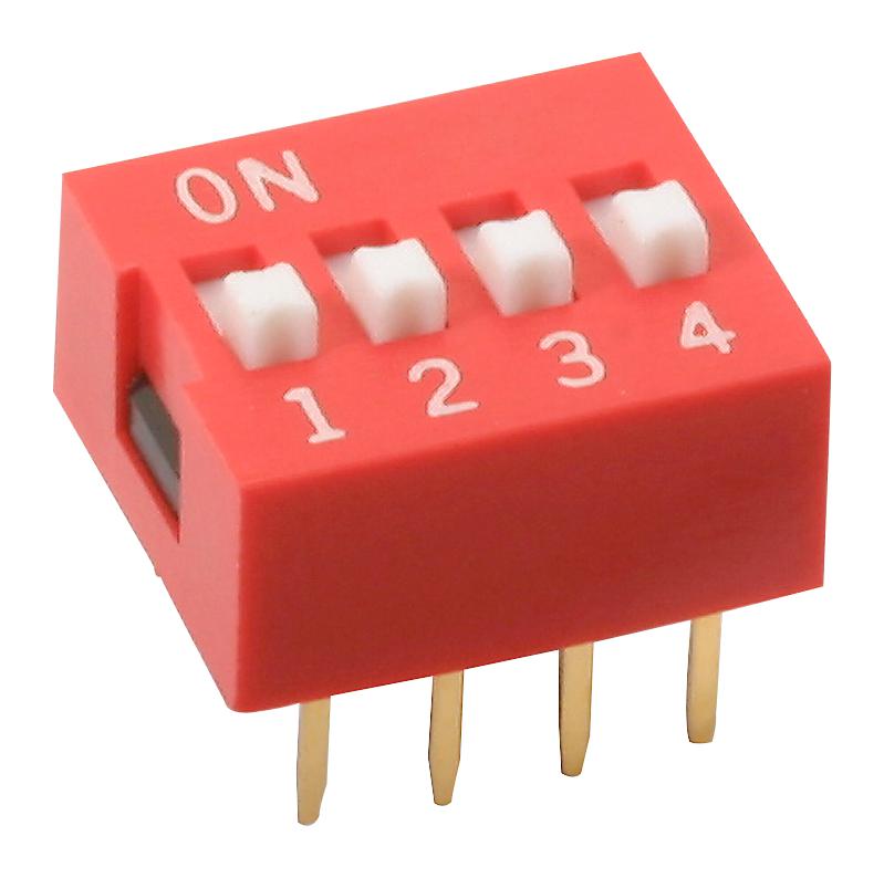 E-Switch Kas1104Et Dip Switch, Spst, 0.025A/24Vdc, Th