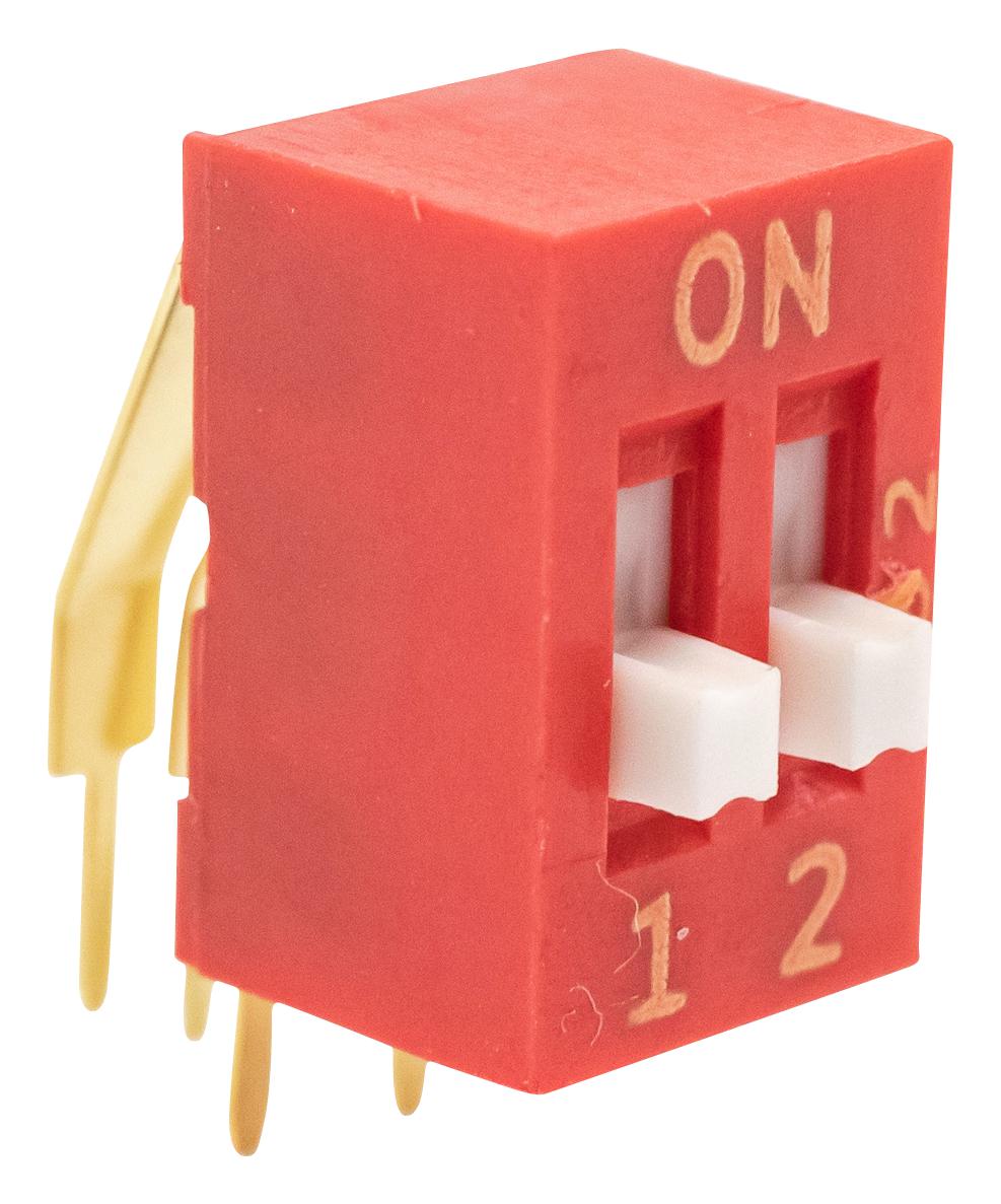 E-Switch Kas2102Et Dip Switch, Spst, 0.025A/24Vdc, Th