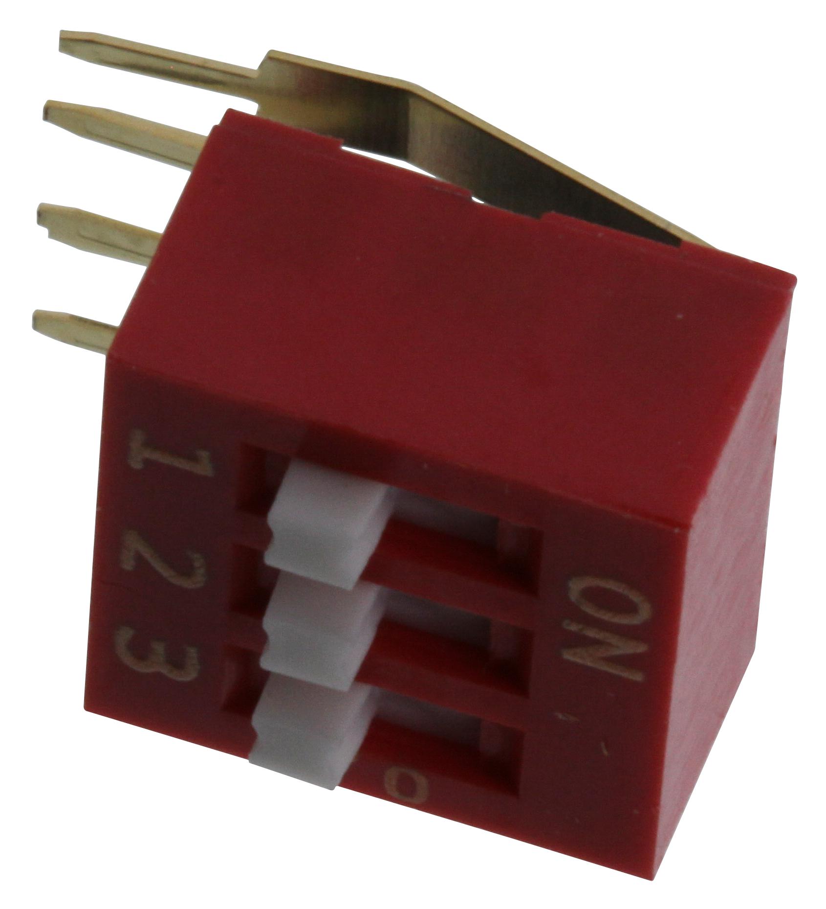 E-Switch Kas2103Et Dip Switch, Spst, 0.025A/24Vdc, Th/ra