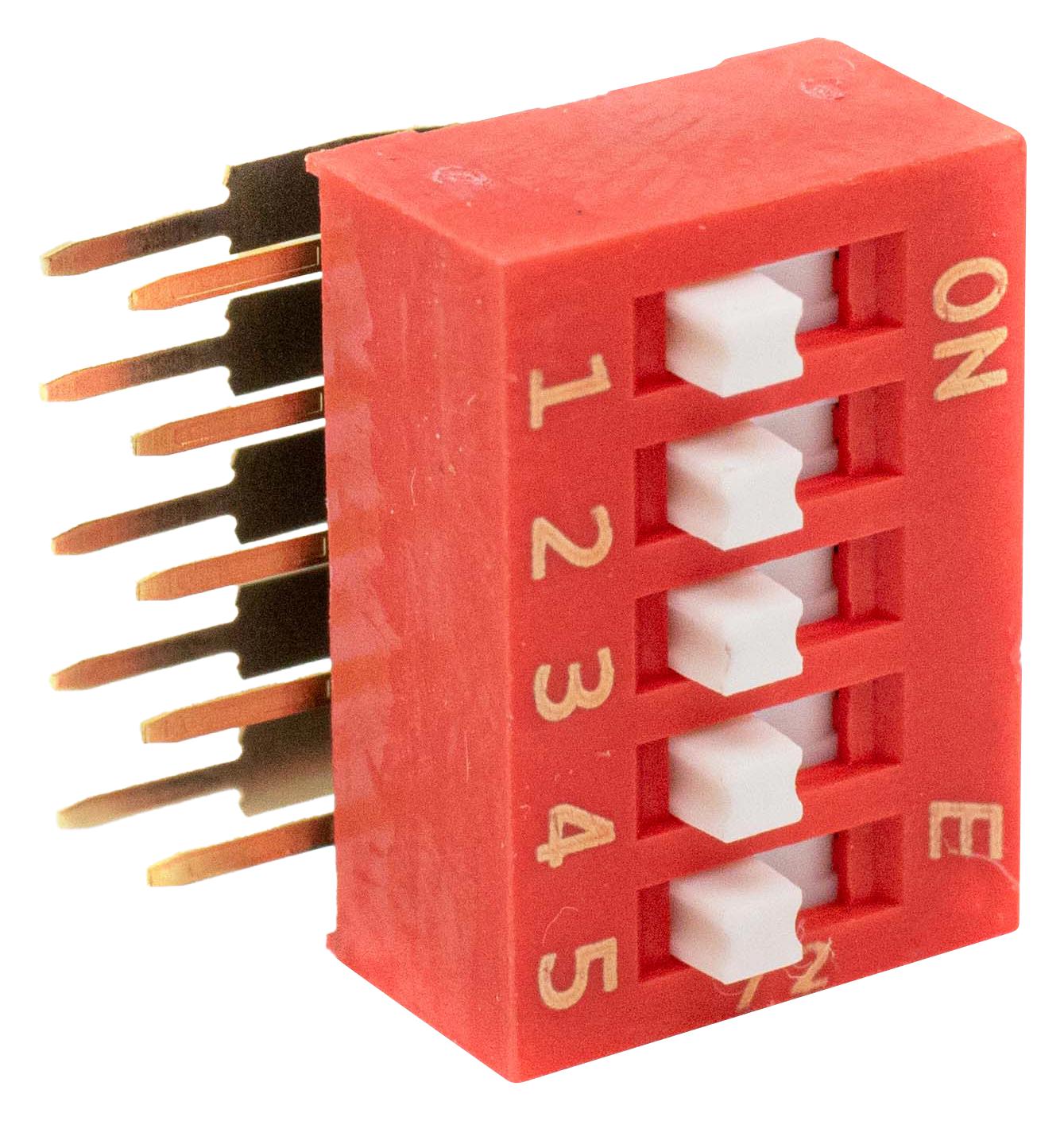 E-Switch Kas2105E Dip Switch, Spst, 0.025A/24Vdc, Th