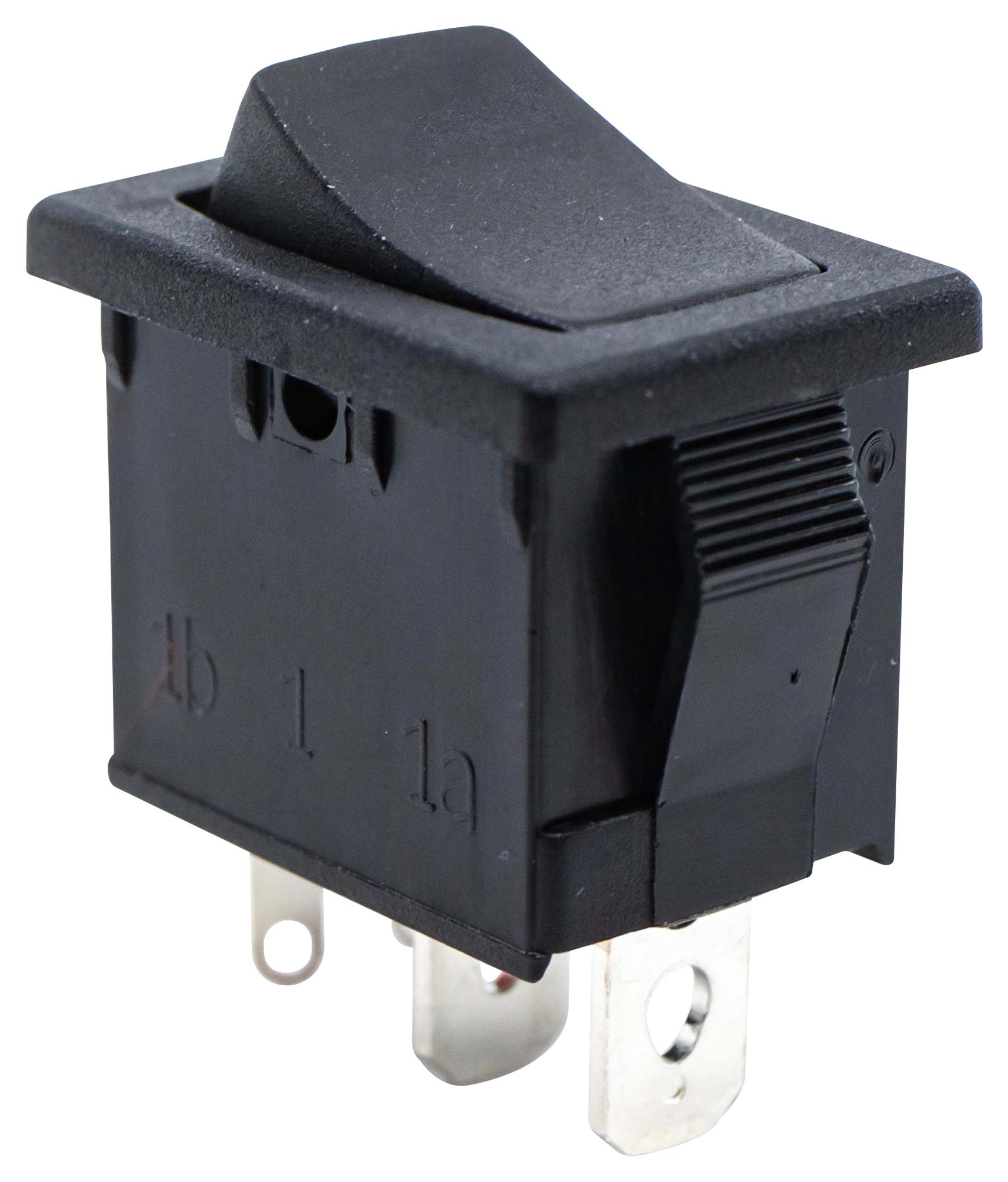 E-Switch R1966Ablkblkef Rocker Switch, Spst, 15A, 125Vac, Panel