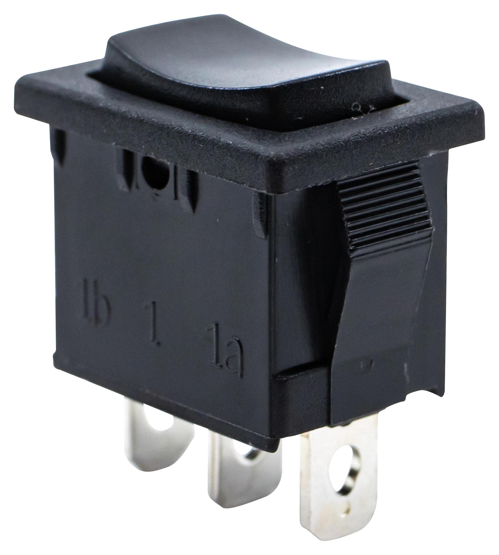 E-Switch R1966Hblkblkef Rocker Switch, Spdt, 15A, 125Vac, Panel