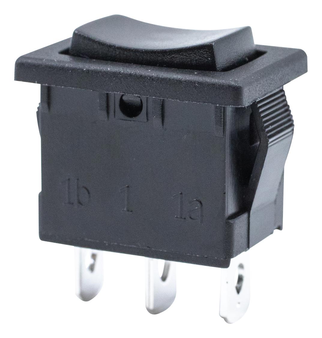 E-Switch R1966Iblkblkef Rocker Switch, Spdt, 15A, 125Vac, Panel