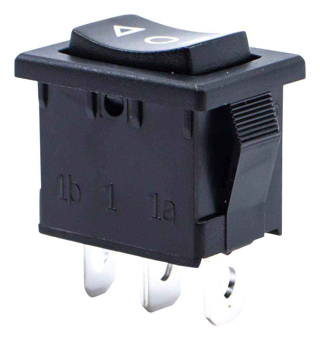 E-Switch R1966Iblkblkhf Rocker Switch, Spdt, 15A, 125Vac, Panel