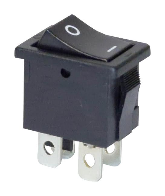 E-Switch R1973Bblkblkgf0 Rocker Switch, Dpst, 9A, 125Vac, Panel