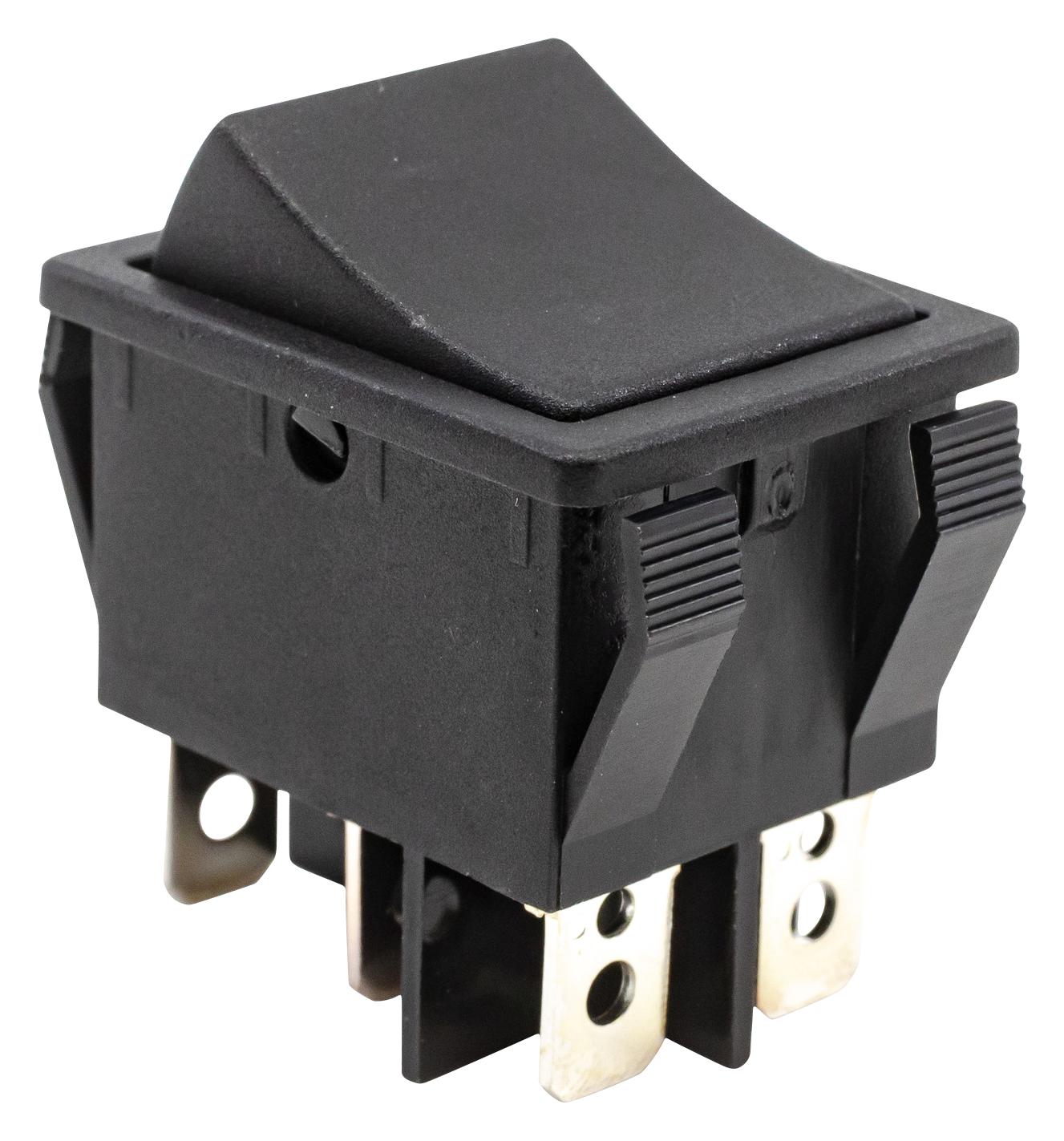 E-Switch R5Eblkblkef0 Rocker Switch, Dpdt, 20A, 125V, Panel