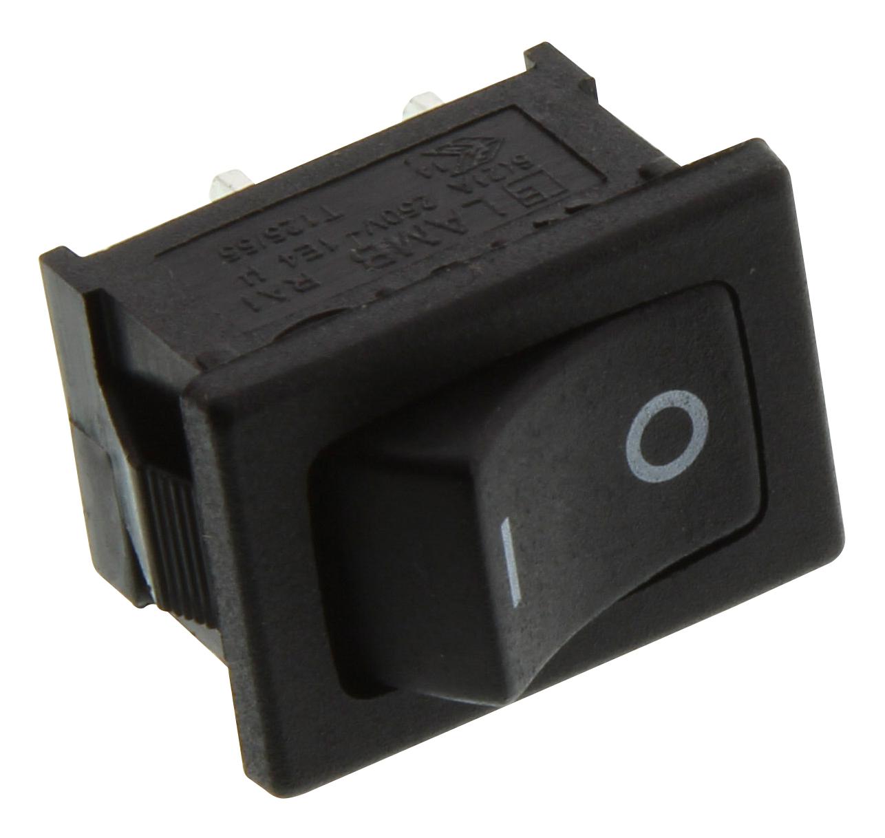 E-Switch Ra1113112R Rocker Switch, Spst, 11A, 125Vac, Panel