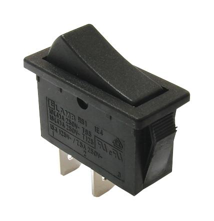 E-Switch Rb144D1100 Rocker Switch, Spst, 20A, 125Vac, Panel