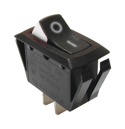 E-Switch Rsc241D1B2R Rocker Switch, Spst, 20A, 125Vac, Panel