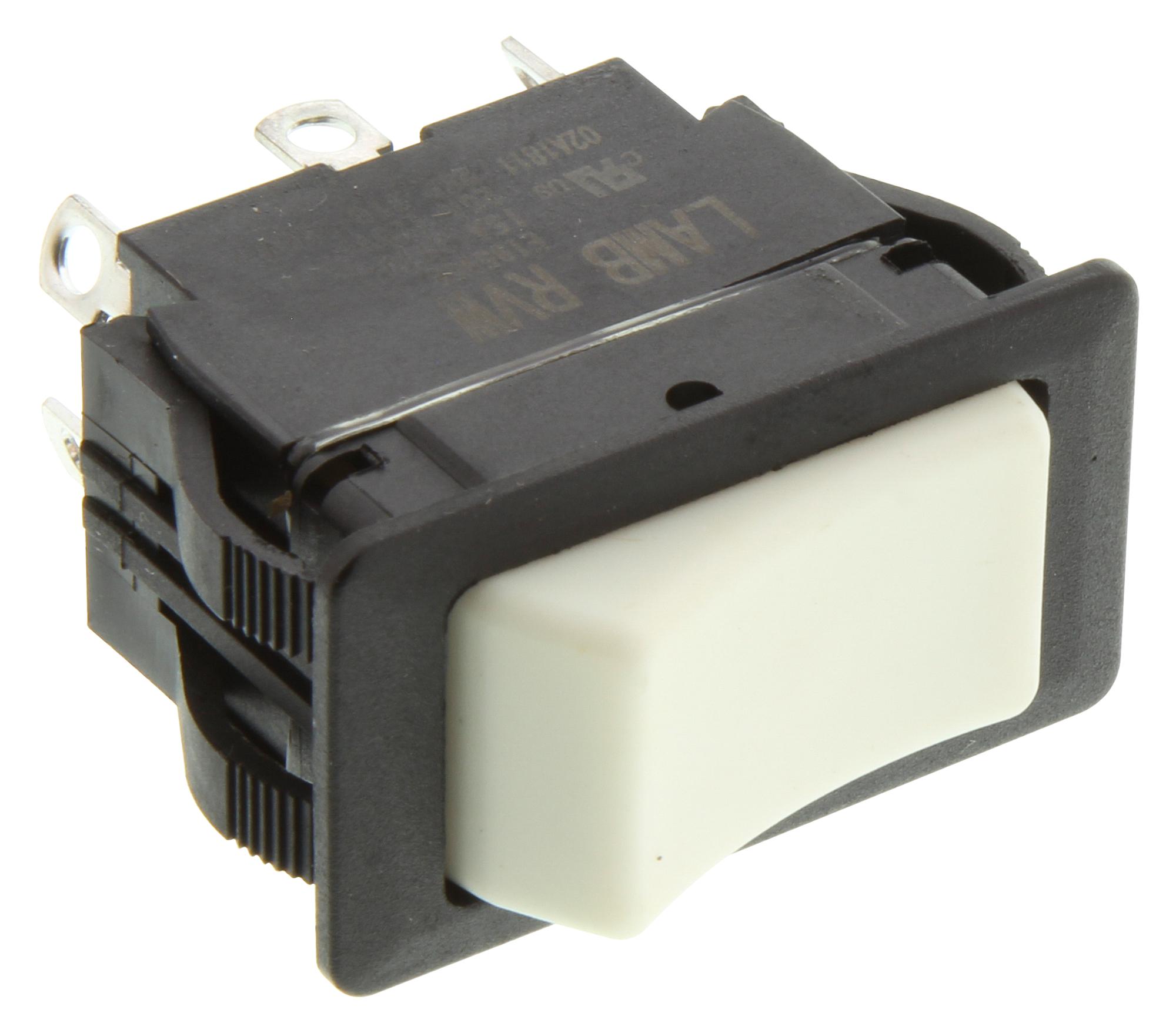 E-Switch Rvw5Gd1200 Rocker Switch, Dpdt, 20A, 125Vac, Panel