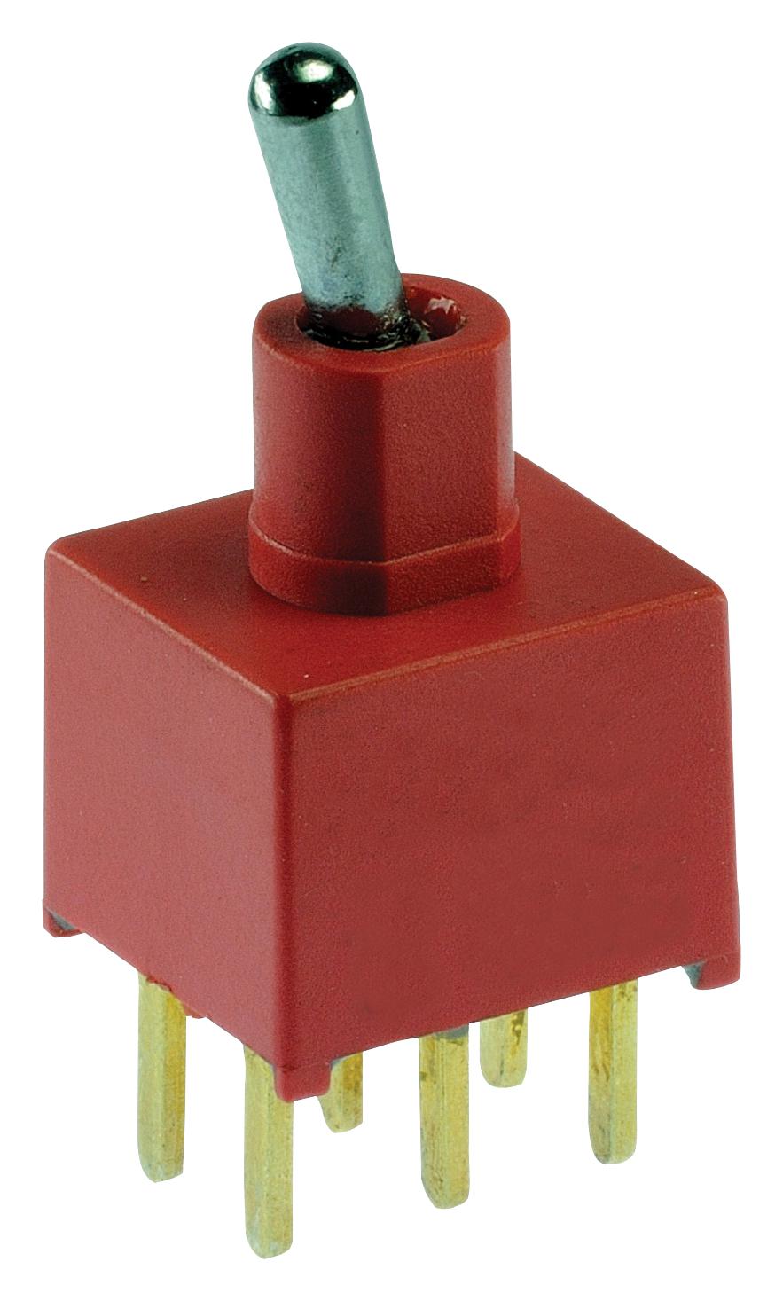 E-Switch 100Awdp1T2B4M2Qe Toggle Switch, Dpdt, 5A, 120V/28V, Th