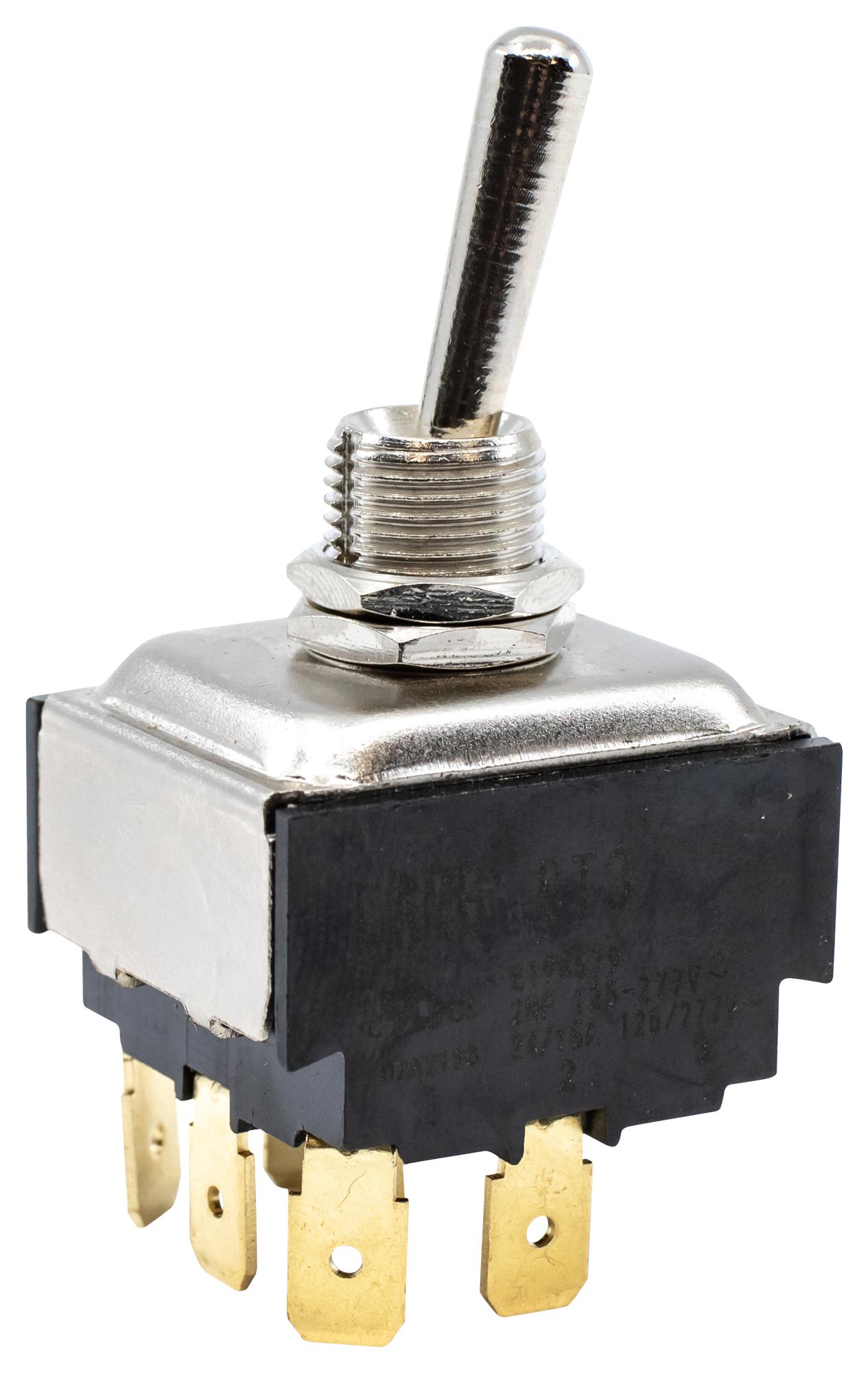 E-Switch St34Re00 Toggle Switch, 3Pst, 24A, 125Vac, Panel