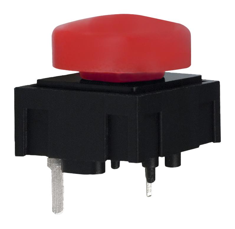 E-Switch 320.02E11.08Red Tactile Switch, 0.025A, 50Vdc, Th, 135Gf