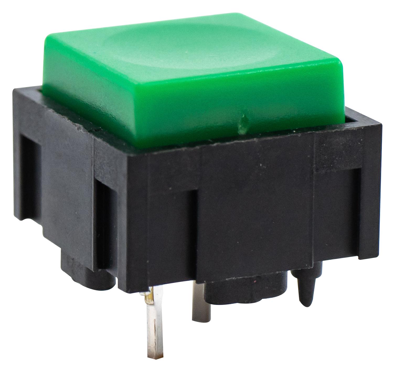 E-Switch 320E11Grn Tactile Switch, 0.025A, 50Vdc, Th, 135Gf